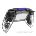 PS4 için Transparebnt Kablosuz Gamepad Denetleyici Joystick